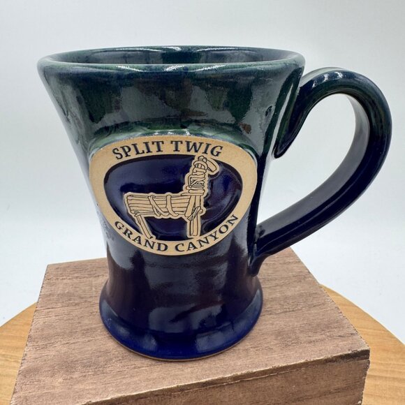 Split Twig Grand Canyon Pottery Mug Sunset Hill Stoneware Blue glaze mug cup - Picture 1 of 6